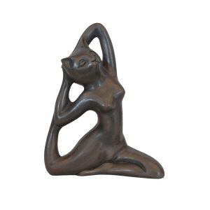 Mosadzná soška Yoga Mačka B