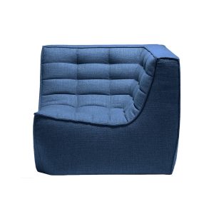 Sedačka N701 rohový diel modrá látka